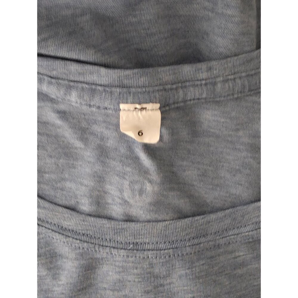 Lululemon Love Sleeveless Heathered Neptune Blue Pima Cotton Athleisure Tank 6 - Picture 7 of 8